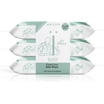 Naif Baby & Kids Plastic Free Wipes vlhčené obrúsky pre deti od narodenia 3x54 ks