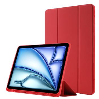 LEATHER Zaklápací kryt pre Apple iPad Air 11 2025 / Air 11 2024 červený
