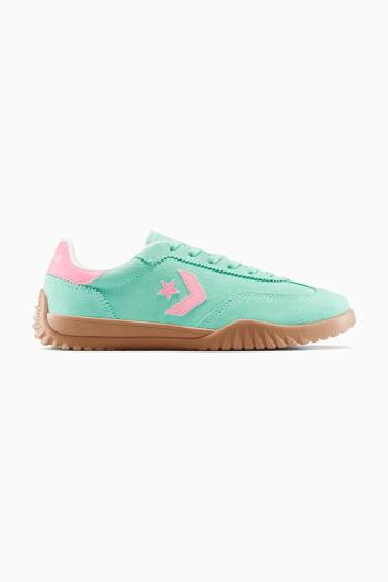 Kožené tenisky Converse Run Star Trainer zelená farba, A15090C