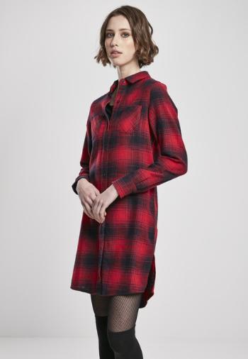 Urban Classics Ladies Check Shirt Dress darkblue/red - S