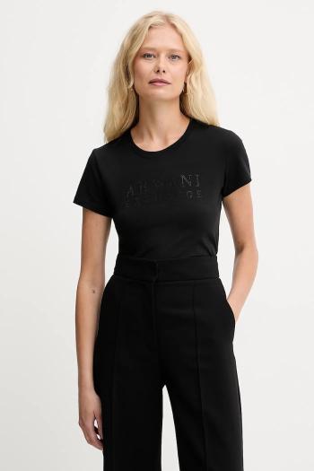 Tričko Armani Exchange dámske, čierna farba, XW001349 AF17173