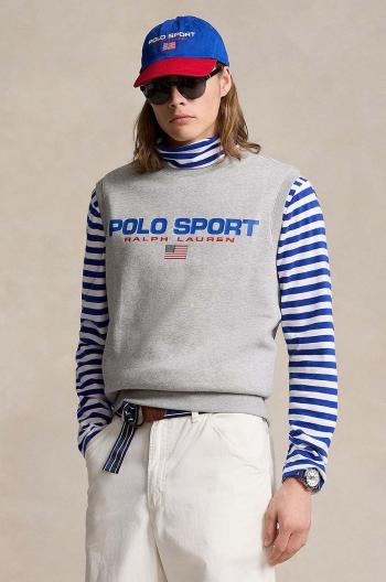 Tričko Polo Ralph Lauren šedá farba, 710938450