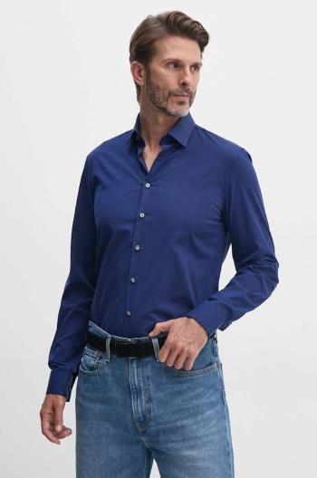 Košeľa Calvin Klein pánska, ružová farba, slim, s klasickým golierom, K10K108229