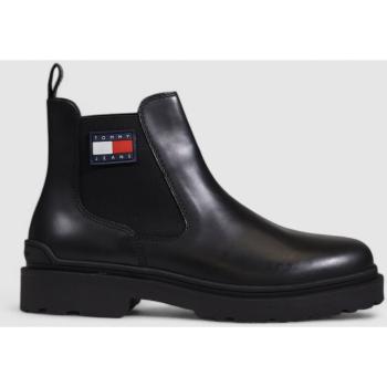 Tommy Hilfiger  TJM LEATHER CHELSEA EM0EM01448  Polokozačky Čierna