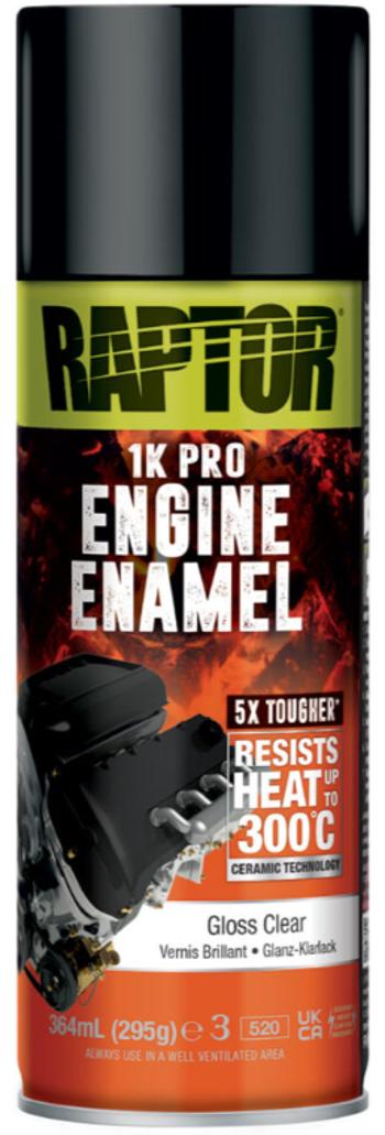 RAPTOR 1K ENGINE ENAMEL - Sprej na motor (gloss clear, 0,295 kg)