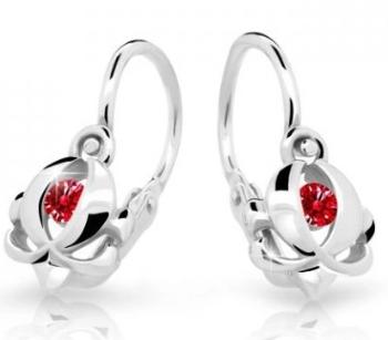 Cutie Jewellery Detské náušnice z bieleho zlata C2218-10-X-2 červená
