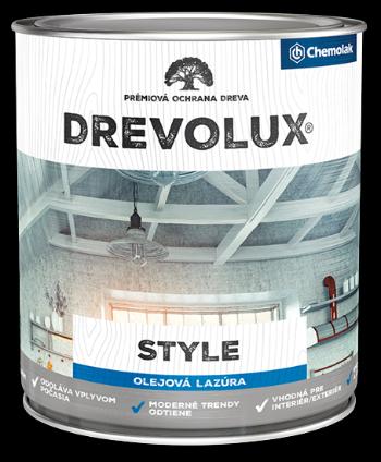 DREVOLUX STYLE - Olejová dekoračná lazúra s voskom 0,75 L sivá drevolux