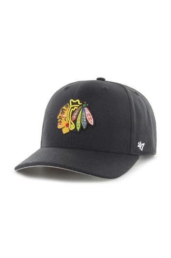 Šiltovka 47 brand NHL Chicago Blackhawks čierna farba, s nášivkou, H-CLZOE04WBP-BKB