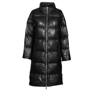 MICHAEL Michael Kors  LONG FAUX LTHR PUFFER  Bundy Čierna