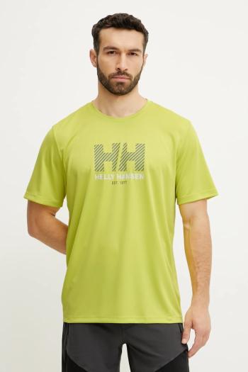 Športové tričko Helly Hansen Tech Graphic žltá farba, s potlačou, 49574