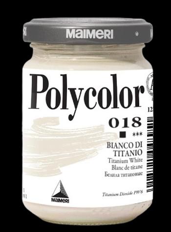 MAIMERI POLYCOLOR - Jemné vinylové farby 018 - titanium white, 140 ml