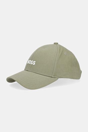Bavlnená šiltovka BOSS čierna farba, s nášivkou, 50495121