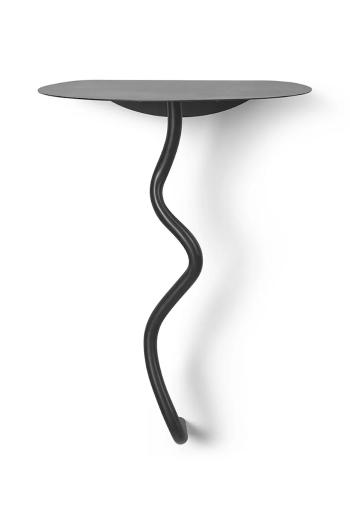 Nástenný stôl ferm LIVING Curvature čierna farba