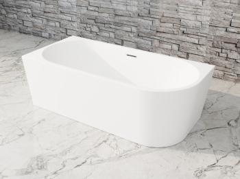 HOPA - Voľne stojaca vaňa AVITA NEW biela, so štrbinovým prepadom - Farba sifónu - Chróm, Rozmer vane - 170 × 80 cm, Spôsob prevedenia - Ľavé VANAVN170L
