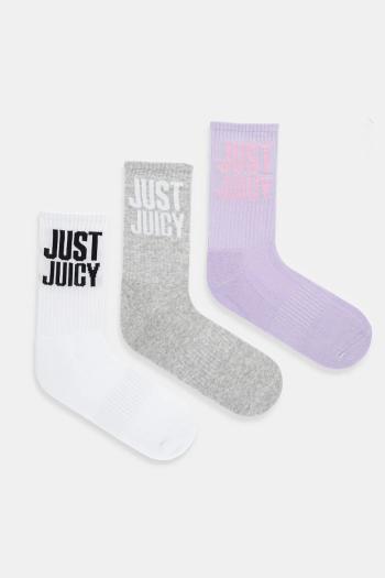 Ponožky Juicy Couture CREW SOCK 3 PACK 3-pak biela farba, JCAXS225706