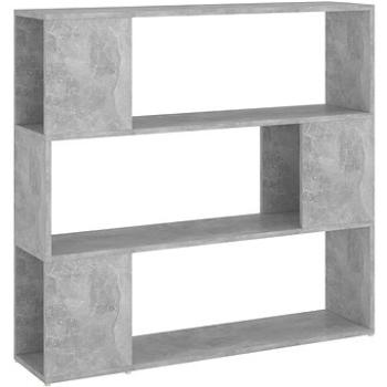 Shumee deliaca stena betónovo sivá 100 × 24 × 94 cm, 809183