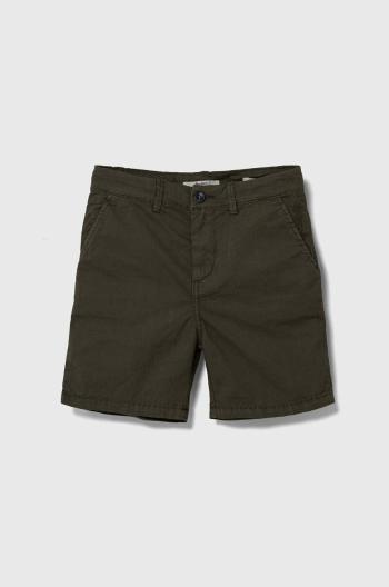 Detské krátke nohavice Pepe Jeans THEODORE SHORT zelená farba, nastaviteľný pás