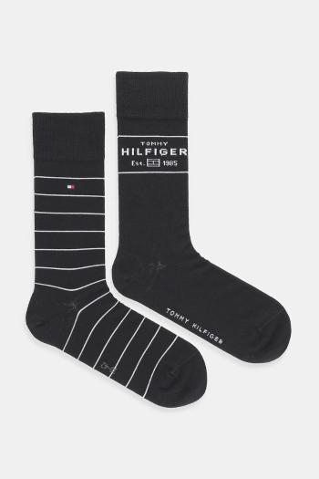 Ponožky Tommy Hilfiger 2-pak čierna farba, 701236634