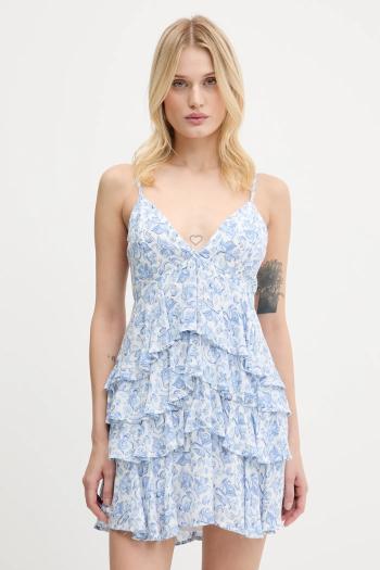 Šaty Hollister Co. biela farba, mini, áčkový strih, KI359-5239