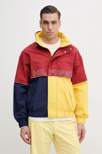 Bunda Tommy Hilfiger SAILING bordová farba, prechodná, MN0MN00008