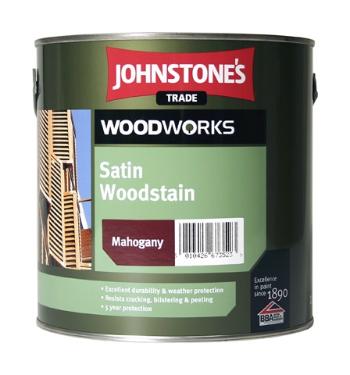 Johnstones Satin Woodstain - hrubovrstvová lazúra na drevo orech 5 l