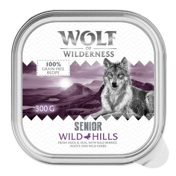 6x300g Wolf of Wilderness Senior Wild Hills Wild Duck & Veal nedves kutyatáp