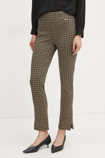 Nohavice Liu Jo dámske, čierna farba, priliehavé, vysoký pás, WF4202 J4066