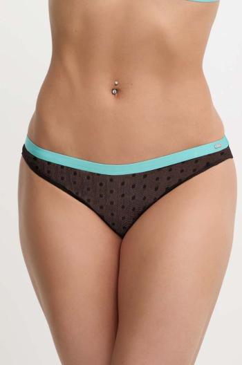 Plavkové nohavičky Pepe Jeans DOT MESH BIKINI čierna farba, priesvitné, PLU11015