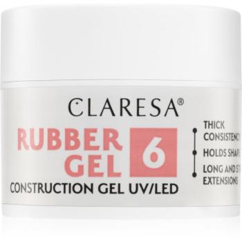 Claresa Rubber Gel Construction Gel UV/LED gélový lak pre predĺženie nechtov odtieň 06 12 g