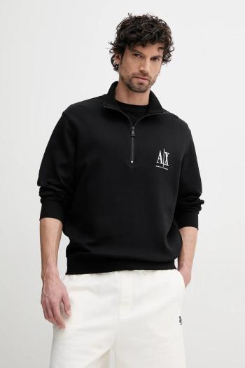 Mikina Armani Exchange pánska, čierna farba, s nášivkou, XM000370 AF10818