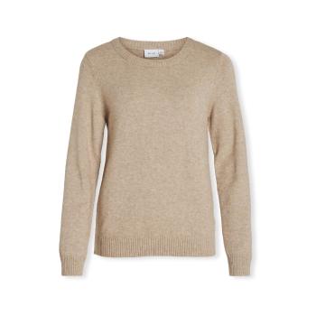 Vila  Noos Ril O-Neck Knit - Natural Melange  Svetre Béžová