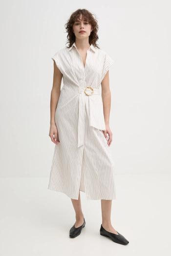 Šaty ISABELLE BLANCHE biela farba, midi, áčkový strih, IS25SS-A148-T015