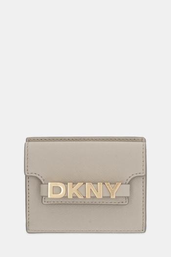 Kožená peňaženka Dkny béžová farba, R52ZKM22