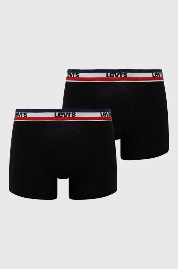 Boxerky Levi's 2-pak 37149.0804-001, pánske, čierna farba