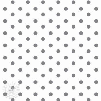 Bavlněná látka Dots white/grey