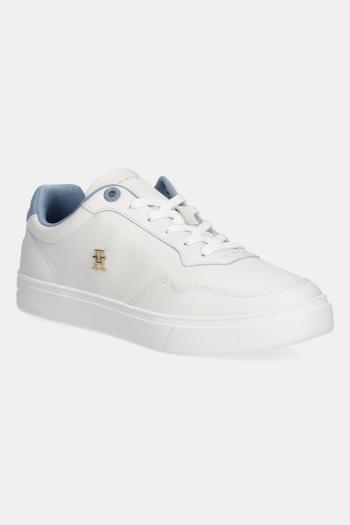 Kožené tenisky Tommy Hilfiger ESSENTIAL ELEVATED COURT SNEAKER biela farba, FW0FW08680