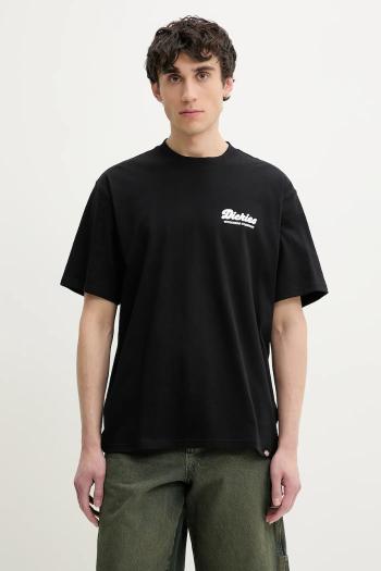 Bavlnené tričko Dickies pánske, čierna farba, s potlačou, DK0A4Z8ZBLK1