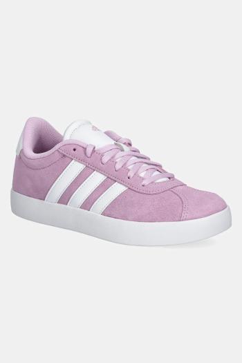 Detské semišové tenisky adidas VL COURT 3.0 ružová farba, ID6310