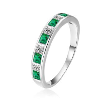 Agato Luxusný strieborný prsteň so zirkónmi AGT-R47GR 56 mm