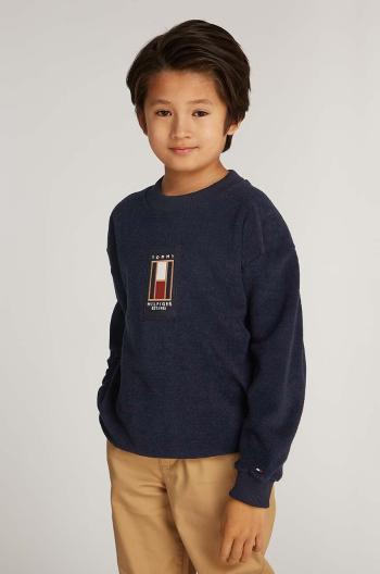 Detský sveter Tommy Hilfiger tmavomodrá farba, KB0KB09186