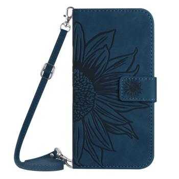 ART SUNFLOWER Peňaženkový obal so šnúrkou pre Xiaomi Redmi Note 14 modrý