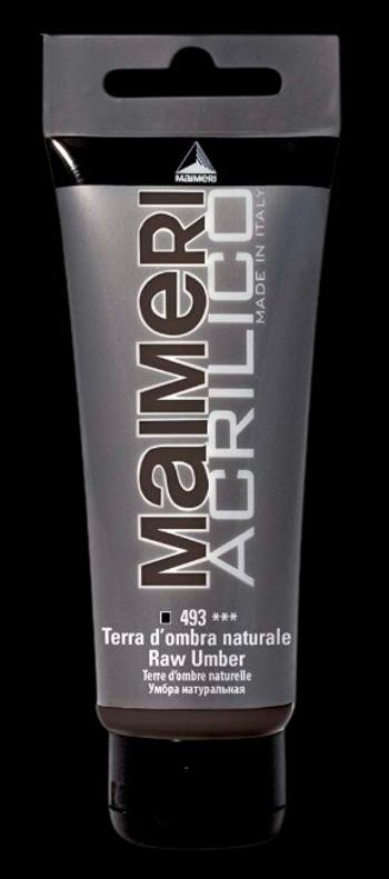 MAIMERI ACRILICO - Akrylové farby 493 - raw umber, 0,2 L