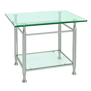 Konferenční stolek Simeon I., 58 cm, čirá / nerez (HA00908)