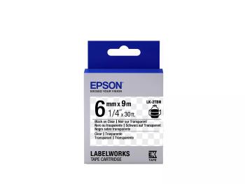 Epson LabelWorks LK-2TBN C53S652004 6mm x 9m, čierna tlač / priehľadný podklad, originálna páska