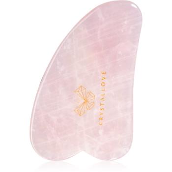 Crystallove Rose Quartz Gua Sha masážna pomôcka 1 ks