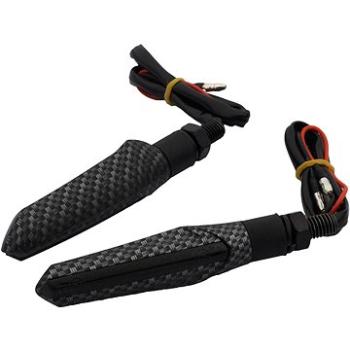 M-Style Flow carbon LED blinkr na motocykl – sekvenční (MS-031061)