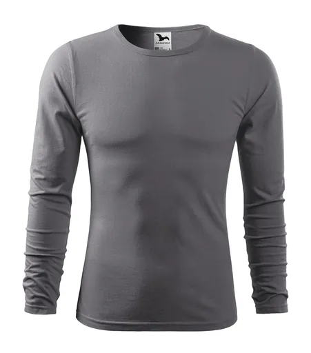 MALFINI Pánske tričko s dlhým rukávom Fit-T Long Sleeve - Oceľovo šedá | 2XL