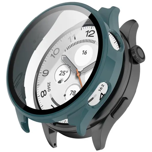 PC FULL COVER Plastový kryt so sklom pre Xiaomi Watch 5 zelený