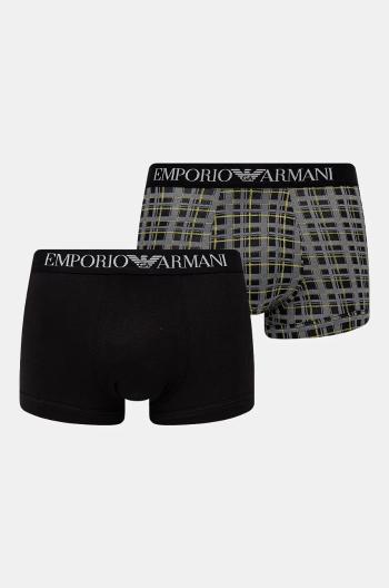 Boxerky Emporio Armani Underwear 2-pak pánske, čierna farba, 111210 4F504