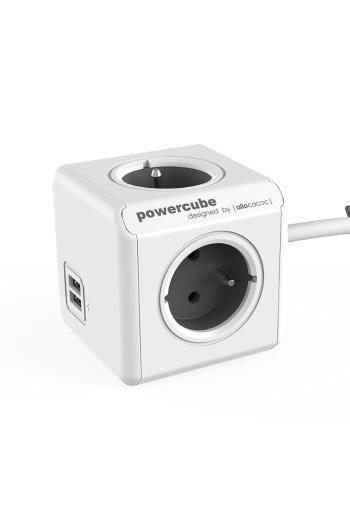 Allocacoc - Zásuvka PowerCube Extended USB 1,5 m GREY